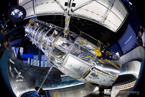 AmericaSpace photo Atlantis Exhibit Kennedy Space Center Visitor Complex Hubble Model Photo Credit John Studwell AmericaSpace