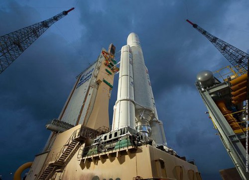 NASA ESA image of Ariane V rocket Arianespace image posted on AmericaSpace