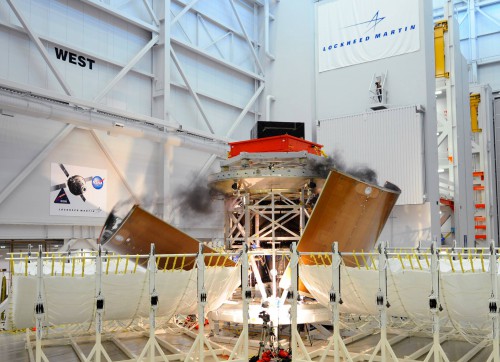 NASA photo of Orion spacecraft fairing separation posted on AmericaSpace