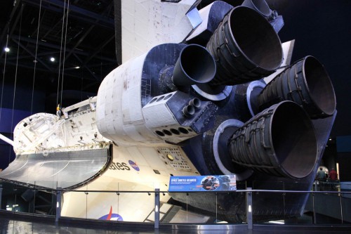 Space Shuttle Atlantis rear Exhibit Kennedy Space Center Visitor Complex Photo Credit Jason Rhian AmericaSpace