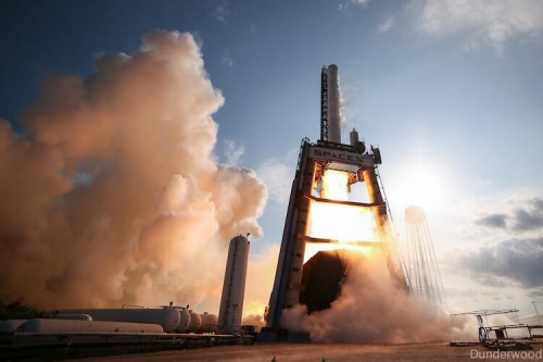 SpaceX image of Falcon 9 engine test firing launch pad Texas posted on AmericaSpace