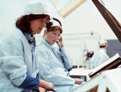 Pictured during pre-launch tests in May 1983, Sally Ride (left) is pictured with fellow astronaut Anna Fisher. At the time of writing, Fisher is a NASA management astronaut, but remains the only member of the 1978 class still on active status. Photo Credit: NASA
