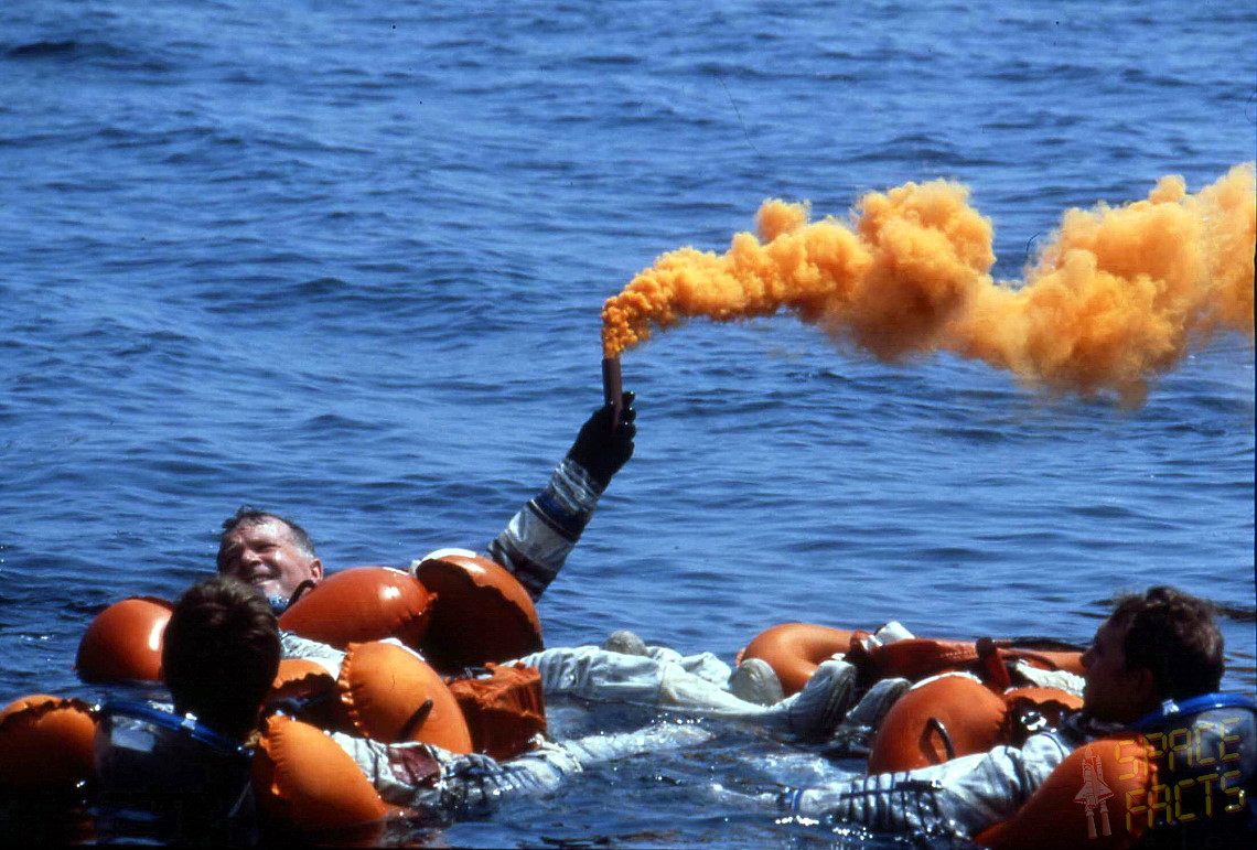 France's first man in space, Jean-Loup Chretien, releases a flare during Black Sea training for his June 1982 mission. Photo Credit: SpaceFacts.de/Joachim Becker