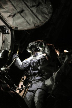 Chris Cassidy works outside the International Space Station on 16 July. His 6.5-hour EVA with Luca Parmitano was cut short after just 92 minutes by the potentially serious water leakage incident. Photo Credit: NASA