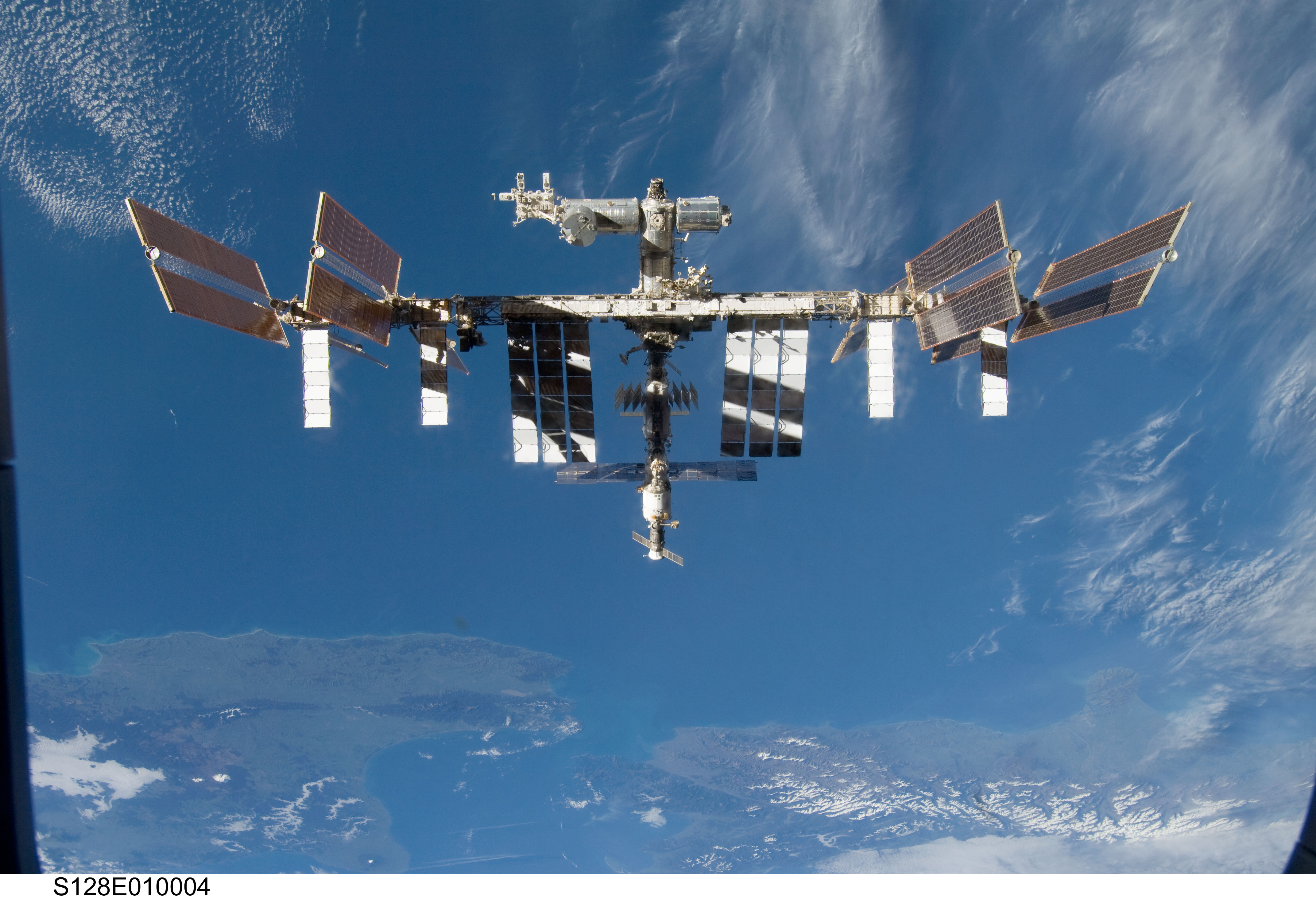 NASA photo ISS International Space Station STS 128 shuttle astronaut NASA image posted on AmericaSpace