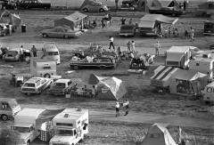 Crowded along the roads and causeways of Cape Kennedy, the witnesses to the launch of Apollo 11 would remember the event for the rest of their lives. Photo Credit: NASA