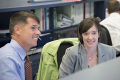 EVA-23 Capcoms Shane Kimbrough and Megan McArthur, pictured at their consoles during today's spacewalk preparations. Photo Credit: NASA