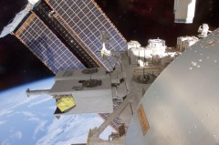 The HICO instrument is pictured on its berth atop the Exposed Facility of Japan's Kibo laboratory. It arrived at the space station in September 2009. Photo Credit: NASA