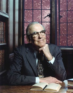Lyman Spitzer (1914-1997), one of the early proponents for an orbiting space telescope, was honoured in December 2003 by lending his name to the Spitzer Space Telescope. Photo Credit: Denise Applewhite/Princeton University