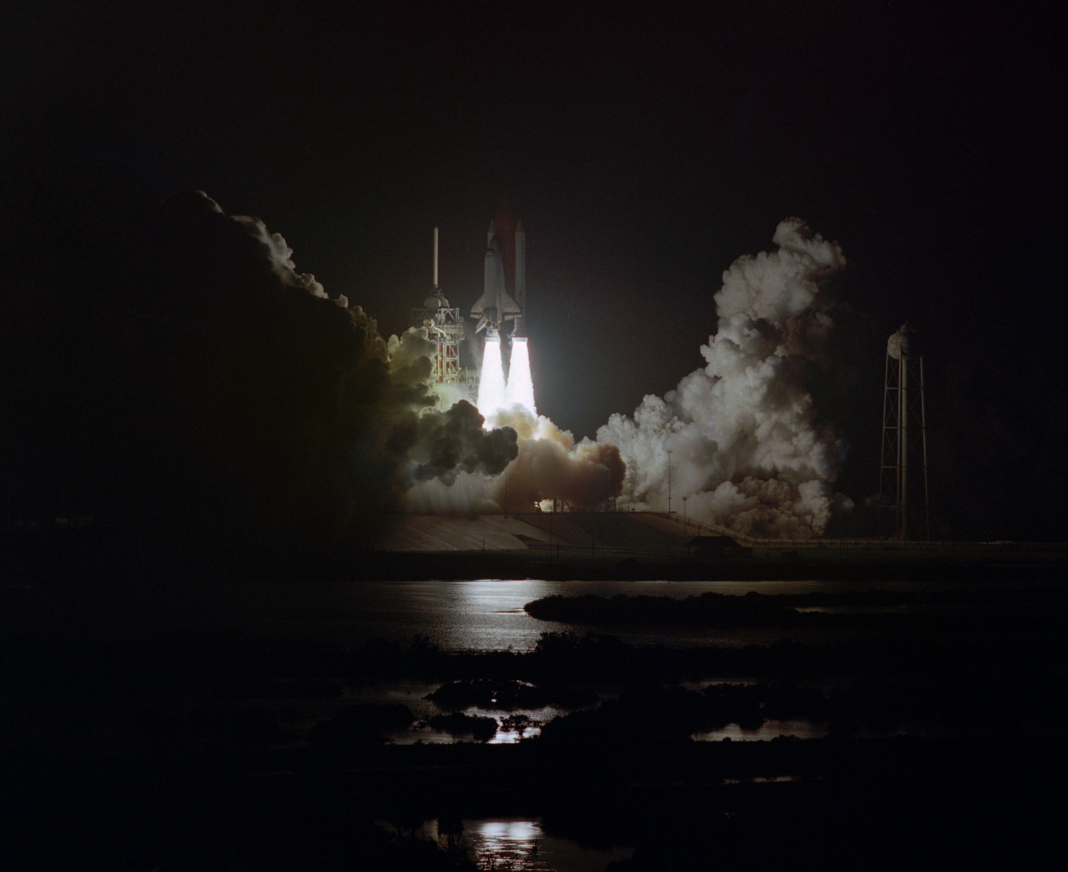 NASA image of launch of STS 8 mission photo credit NASA
