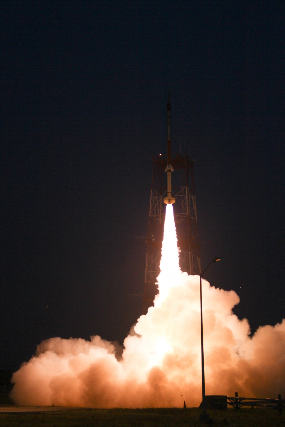 NASA image of sounding rocket launching from Wallops Flight Facility posted on AmericaSpace