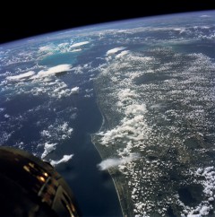 Stunning view of Cape Kennedy, seen from Gemini V. Photo Credit: NASA