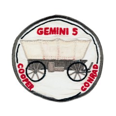 Highly disliked in many quarters - not least by NASA Administrator Jim Webb - the "Conestoga wagon patch" of Gemini V was pushed through by Cooper and Conrad. Image Credit: NASA