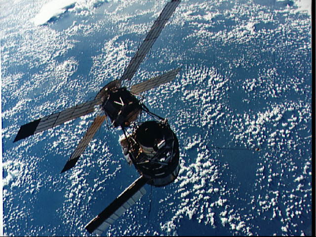 Skylab and its Apollo Telescope Mount (ATM) - seen here with its "windmill" of solar arrays - was a critical asset in observing Comet Kohoutek in the winter of 1973-74. Photo Credit: NASA