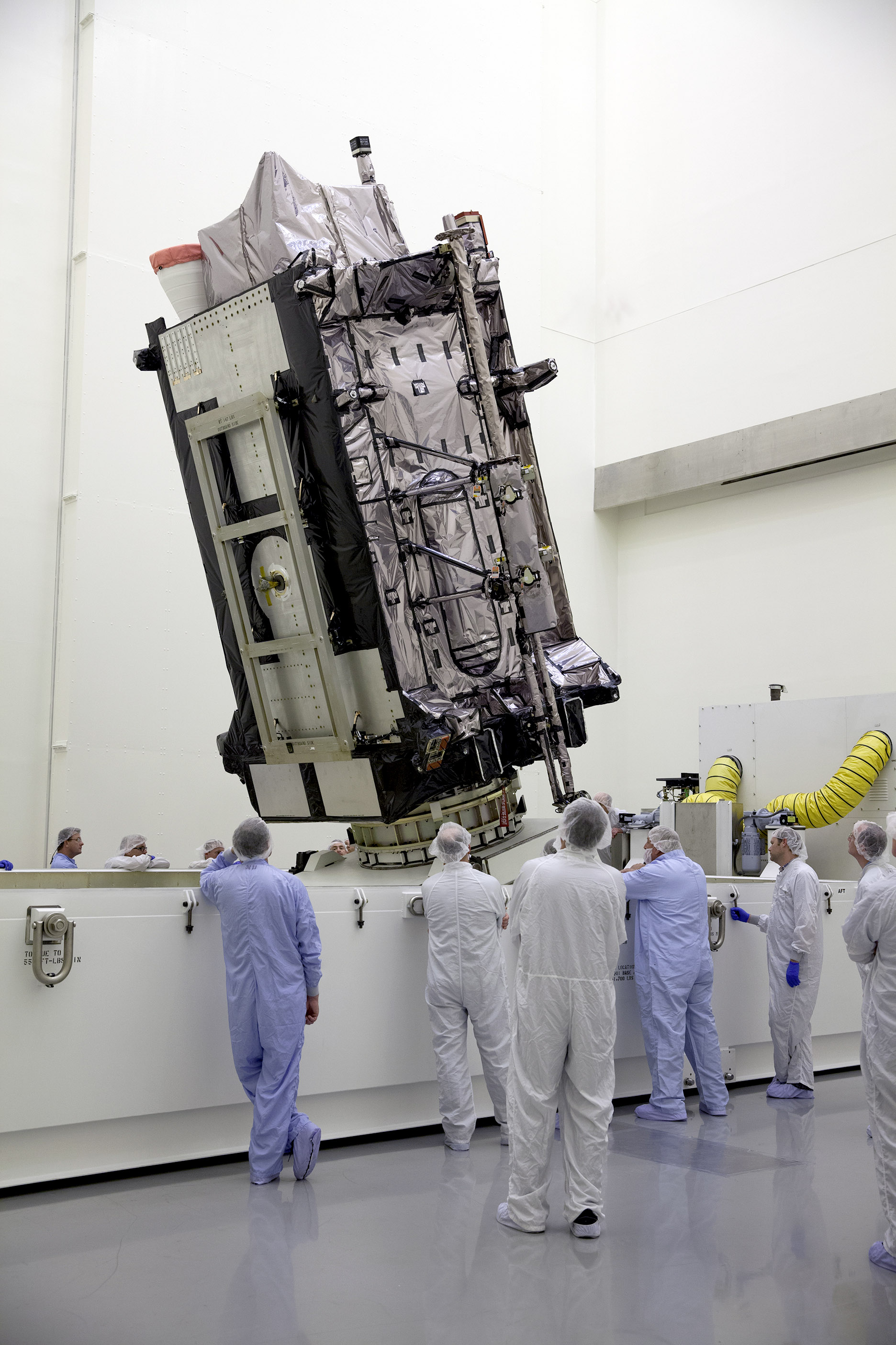 Lockheed Martin's GPS III Non-flight Satellite Testbed (GNST) - a full-sized, functional satellite prototype - recently established a successful connection with Raytheon's Next Generation Operational Control System (OCX). Photo Credit: Lockheed Martin.