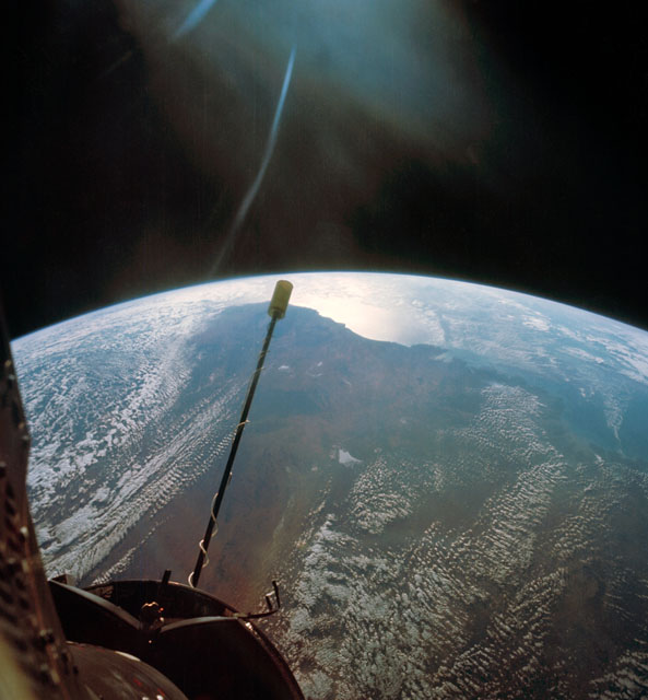 To this day, Gemini XI retains the record for the highest altitude ever achieved by an Earth-orbital piloted mission. Only the Apollo lunar expeditions traveled further. Photo Credit: NASA