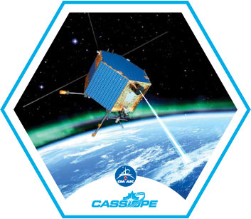The CASSIOPE mission emblem. Image Credit: Canadian Space Agency (CSA)