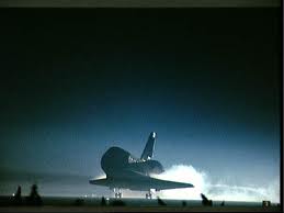 Discovery makes landfall at KSC's Shuttle Landing Facility on 22 September 1993. Photo Credit: NASA