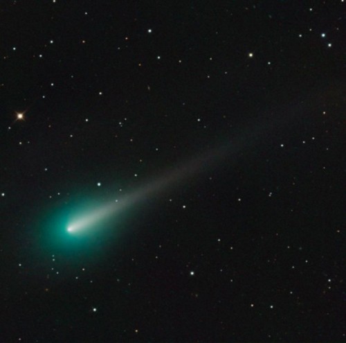 Comet ISON image taken at Arizona's Mount Lemmon Observatory by Adam Block on October 8, 2013.  Photo Credit: Adam Block/UA SkyCenter
