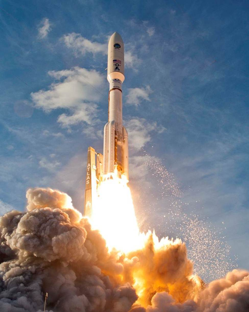 An Atlas V rocket blasts off from Cape Canaveral. Photo Credit: Kennedy Space Center Visitor Complex