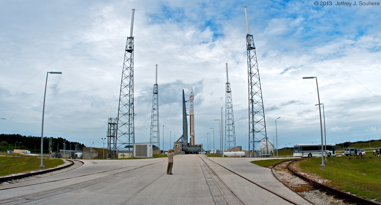 MAVEN and its 188-foot tall Atlas-V 401 rocket stand on the launch pad, next stop Mars!  Photo Credit: AmericaSpace / Jeffrey Soulliere
