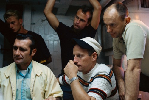 Apollo 12 crewmen (from left) Dick Gordon, Pete Conrad and Al Bean listen to instructions, ahead of a water egress training exercise in the Gulf of Mexico. Photo Credit: NASA
