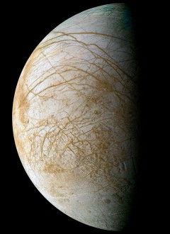 A natural color-processed composite image of Europa. Processed image copyright: Ted Stryk. Image credit: NASA/JPL/Ted Stryk.
