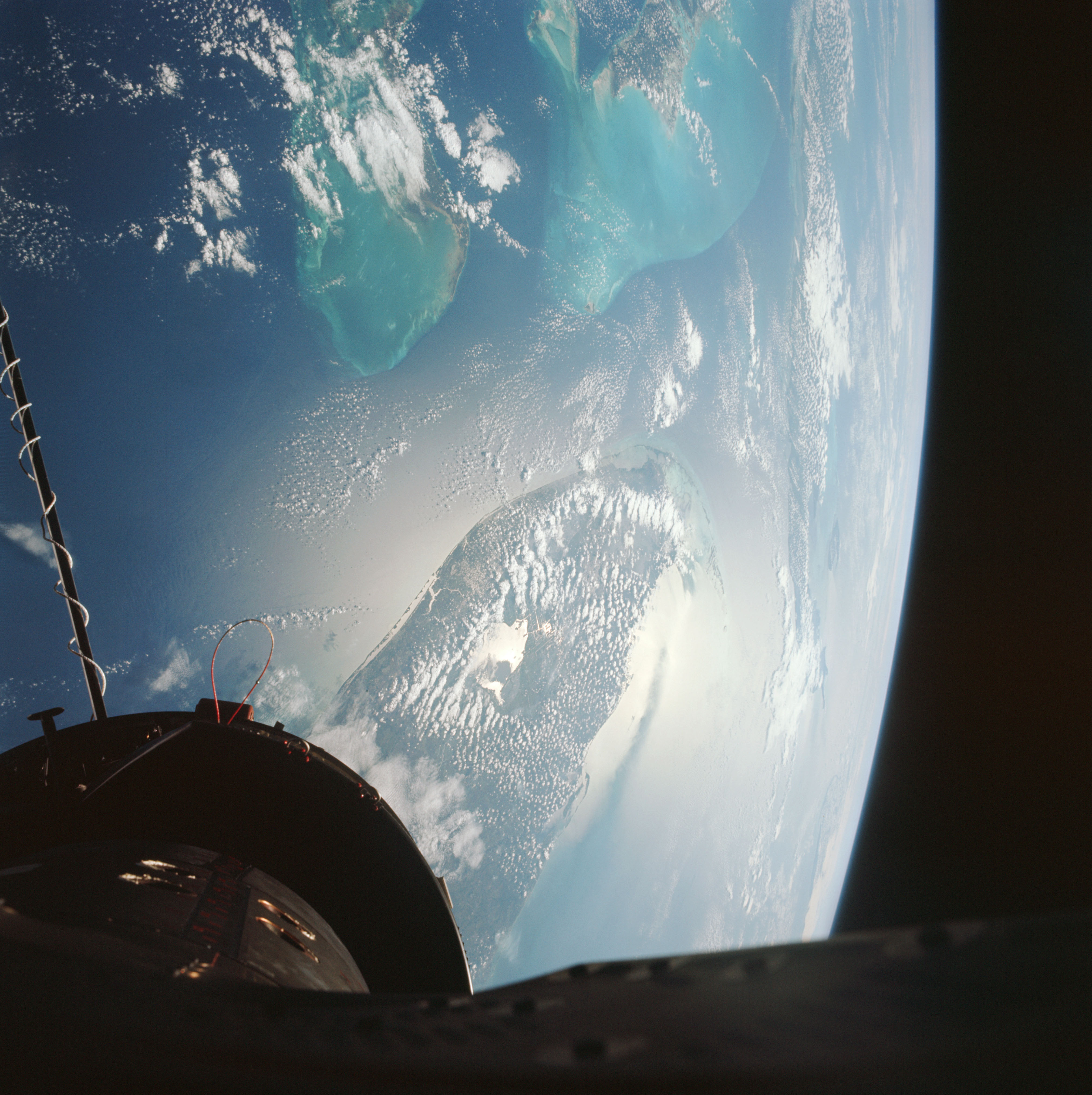 Stunning perspective of Florida, the Bahamas and Cuba, captured by the Gemini XII astronauts. Photo Credit: NASA