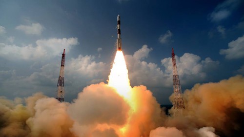 Beautiful liftoff of the 25th Polar Satellite Launch Vehicle (PSLV). Photo Credit: ISRO