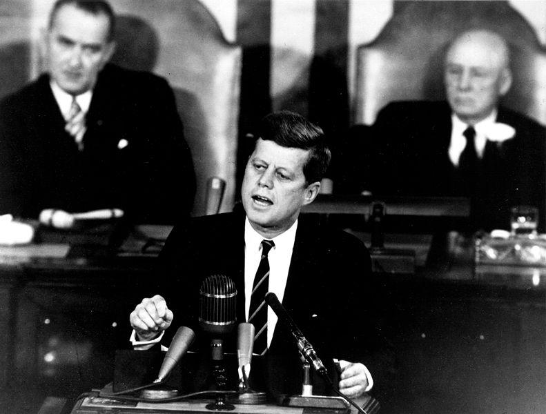 On 25 May 1961, President John F. Kennedy made one of the most remarkable speeches in U.S. political history, by setting his nation on a course to land a man on the Moon. Photo Credit: NASA
