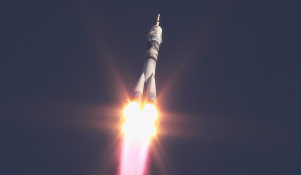 In the first daytime launch of a Soyuz crew since October 2012, the TMA-11M vehicle carried Russian cosmonaut Mikhail Tyurin, NASA astronaut Rick Mastracchio and Japan's Koichi Wakata to the International Space Station. Photo Credit: NASA