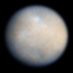 An enhanced image of Ceres from the Hubble Space Telescope's Advanced Camera for Surveys. Image Credit: NASA, ESA, J. Parker (Southwest Research Institute), P. Thomas (Cornell University), L. McFadden (University of Maryland, College Park), and M. Mutchler and Z. Levay (STScI)