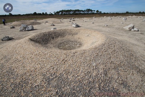 The surface of the moon recreated at NASA's Kennedy Space Center for flight testing of the agency's Morpheus prototype planetary lander. Photo Credit: AmericaSpace / Alan Walters