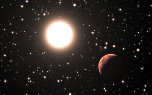 Artist’s conception of one of the newly-found planets in the Messier 67 star cluster. Credit: ESO