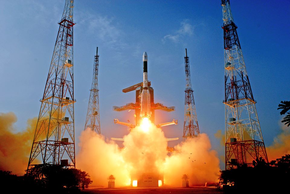 Powered by its four liquid-fuelled strap-on boosters and a solid-fuelled core stage, the GSLV-D5 mission takes flight at 4:18 p.m. IST (10:48 a.m. GMT) Sunday, 5 January. Photo Credit: ISRO