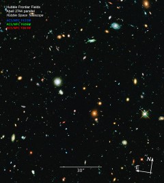 One of the two instrumnets used for the Frontier Fields, imaged a 'blank' patch of the sky parallel to the Abell 2744 observations, 6 arc minutes away from the cluster. Image Credit: NASA/ESA, and Z. Levay (STScI)