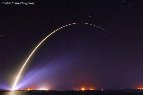 Spectacular view of the night-time liftoff of TDRS-K in January 2013. Photo Credit: Mike Killian Photography/AmericaSpace