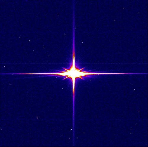 One of the first images taken by the Gaia space telescope during the commissioning phase of its mission, showing the star α Aquarii, also known as Sadalmelik, in the constellation of Aquarius. Image Credit: ESA/Airbus DS 