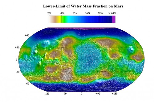 Water mass map from neutron spectrometer - December 8, 2003. Image Credit: NASA/JPL-Caltech
