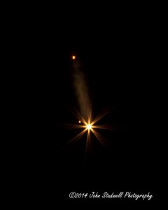 The Delta IV continues to light up the Florida night sky in its ascent trajectory to insert GPS IIF-5 into orbit. Photo Credit: John Studwell