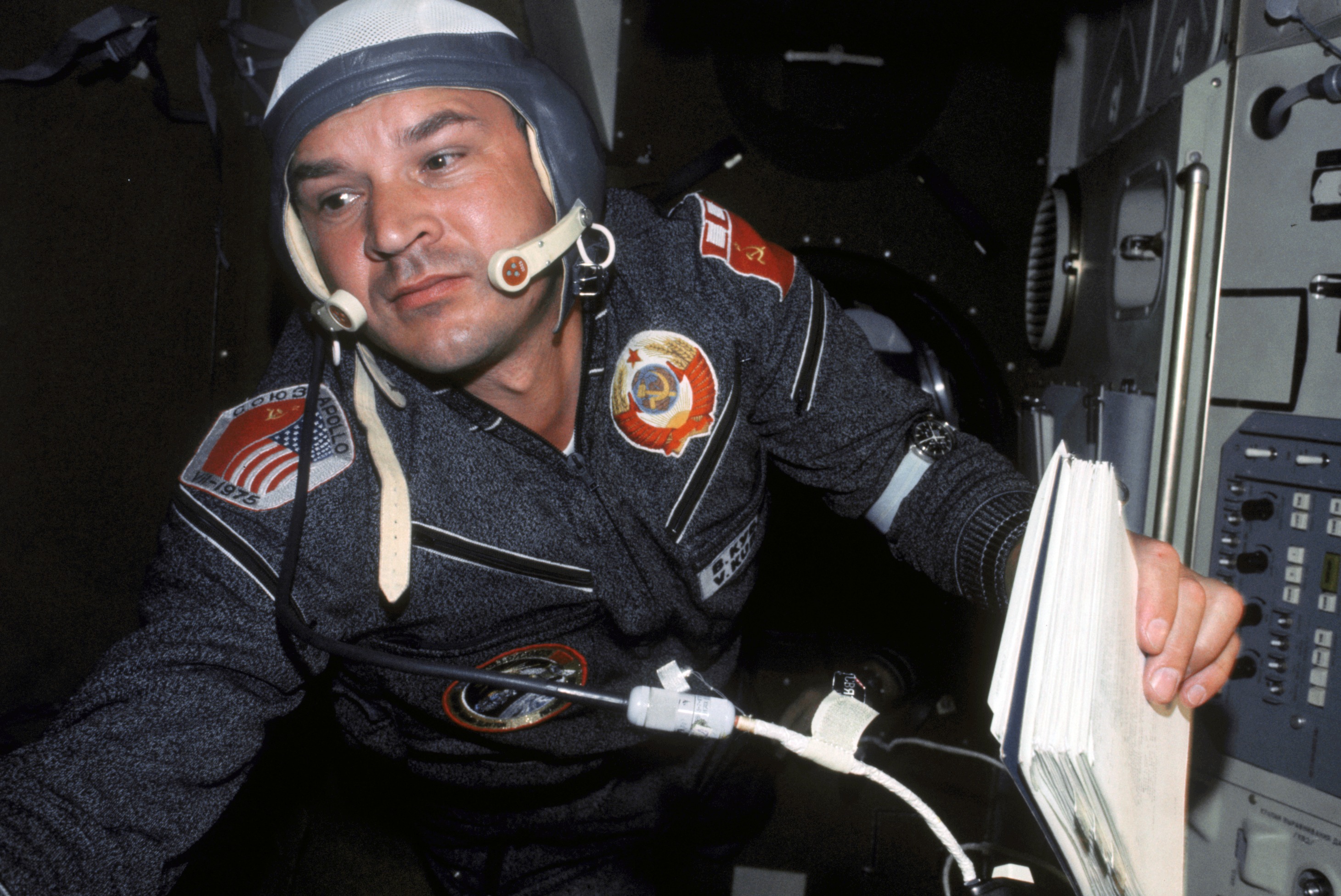 Pictured during the joint U.S.-Soviet Apollo-Soyuz Test Project (ASTP) mission in July 1975, Valeri Kubasov enjoyed a career highlighted by three space missions. Photo Credit: NASA