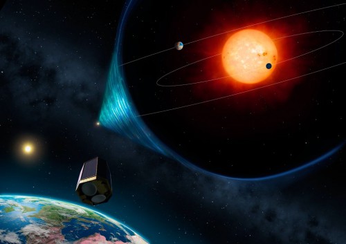 The European Space Agency's PLATO mission aims to discover and characterize hundreds of Earth-sized exoplanets inside the habitable zones of approximately 1 million stars. The mission is likely to be approved for implementation by ESA  during an announcement due for next week. Image Credit: PLATO Definition Study Report/ESA