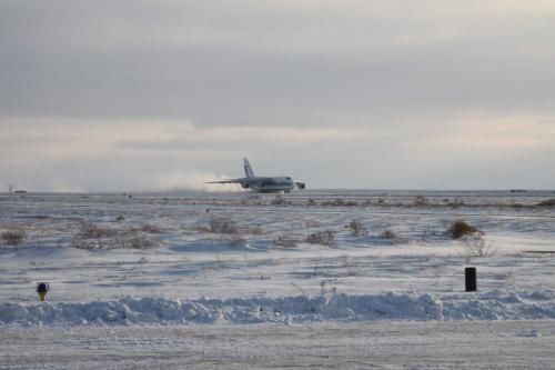 Türksat 4A arrives at a snowy Yubileiny Airport on 16 January 2014, ahead of its scheduled February launch from Baikonur Cosmodrome atop a Proton-M booster. Photo Credit: ILS
