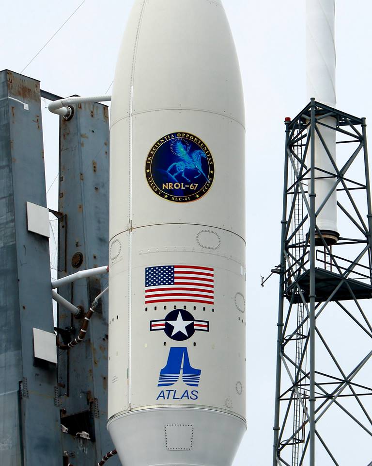 After multiple delays, United Launch Alliance (ULA) is primed to launch the classified NROL-67 payload for the National Reconnaissance Office on Thursday, 10 April. Photo Credit: AmericaSpace / Alan Walters