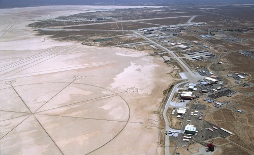 From NASA: "As of March 1, 2014, NASA's Dryden Flight Research Center along the northwest edge of Rogers Dry Lake at Edwards Air Force Base, Calif. is renamed in honor of former research test pilot and NASA astronaut Neil A. Armstrong, the first man to step onto the surface of the moon during the Apollo 11 mission in 1969. " Photo Credit: NASA