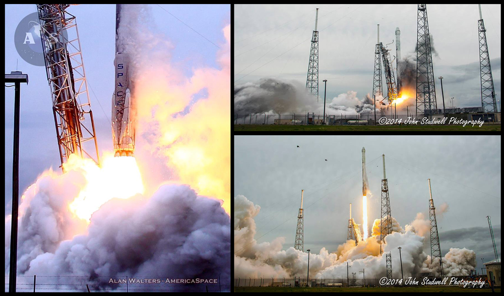 AmericaSpace photographers Alan Walters and John Studwell have, again, produced some stunning imagery, this time from the recent SpaceX CRS-3 launch to send Dragon on its third ISS resupply mission for NASA. Photo Credit: AmericaSpace / Alan Walters / John Studwell