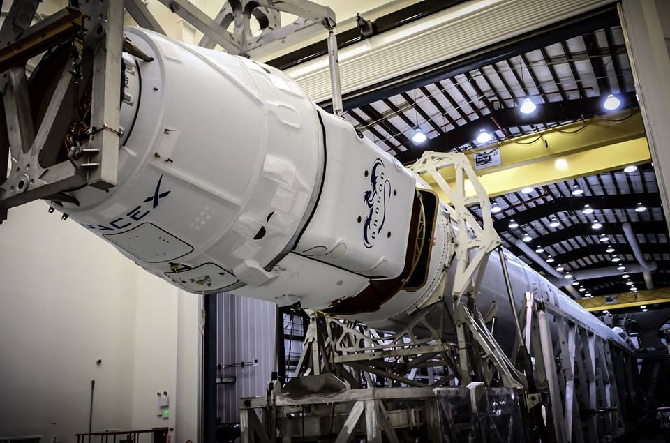 SpaceX's Dragon spacecraft will fly for the first time atop the upgraded Falcon 9 v1.1 on Monday, 14 April. Photo Credit: SpaceX