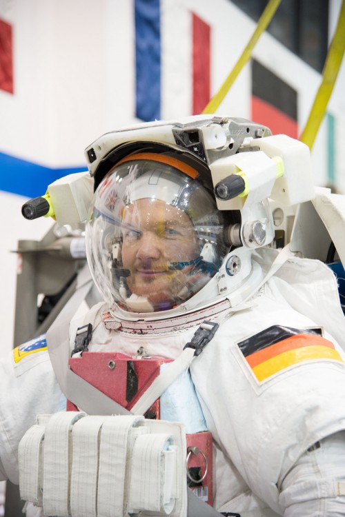 Alexander Gerst, pictured during EVA training, will become the third German to perform a spacewalk during Expedition 40. Photo Credit: NASA