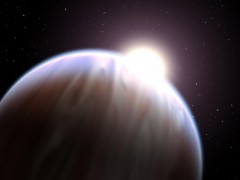 By studying the atmosphere of Titan, astronomers can learn more the atmospheres of exoplanets, such as the one depicted here. Image Credit: NASA/ESA