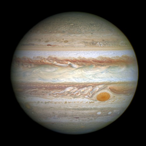 In this new image from the Hubble Space Telescope, Jupiter's Great Red Spot is seen at it's smallest size ever recorded. Photo Credit: NASA, ESA, and A. Simon (Goddard Space Flight Center)